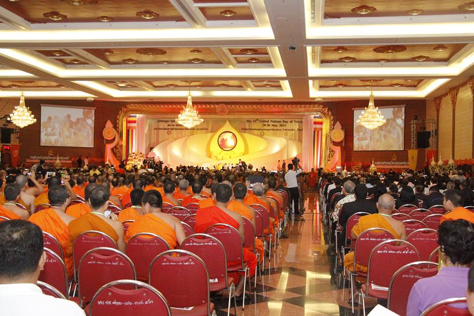 Upacara pembukaan Perayaan Hari Vesak PBB 2015 di Universitas Mahachulalongkornrajavidyalaya, Ayutthaya, Thailand, Kamis (28/5/2015)